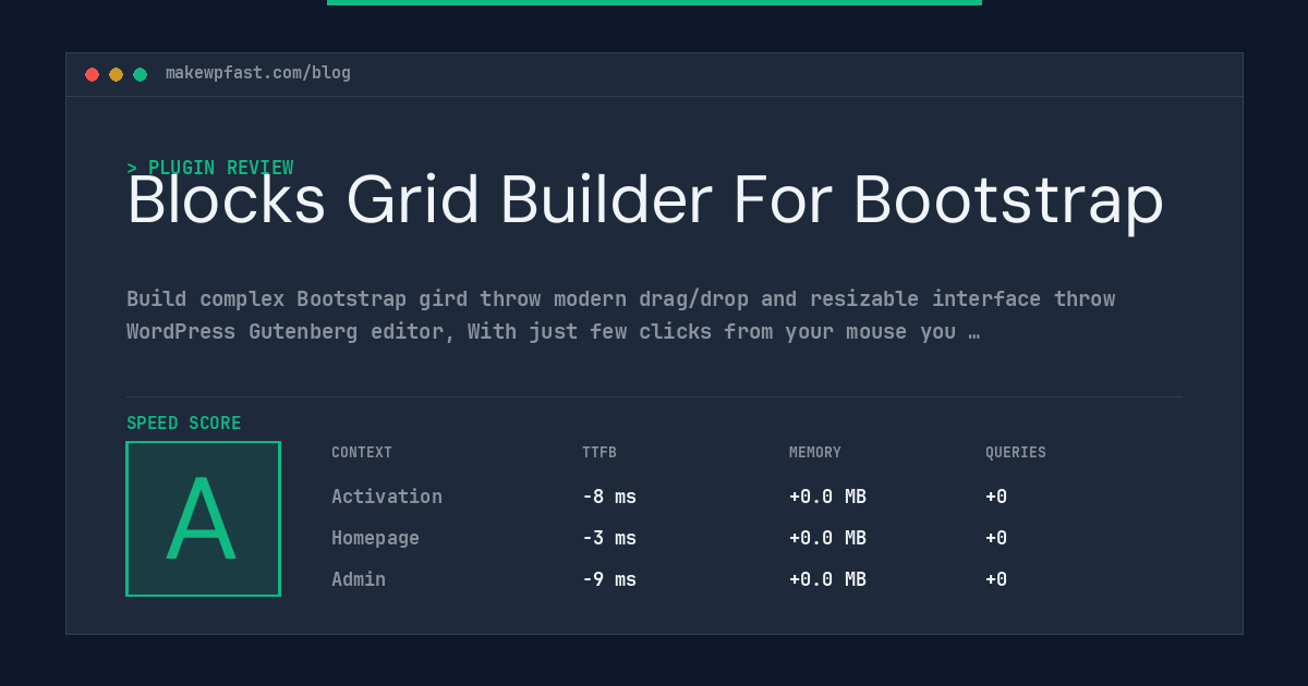 Blocks Grid Builder For Bootstrap - MakeWPFast