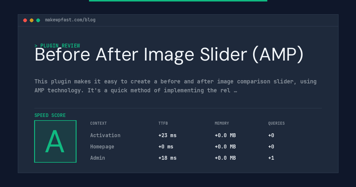 Before After Image Slider (AMP) - MakeWPFast