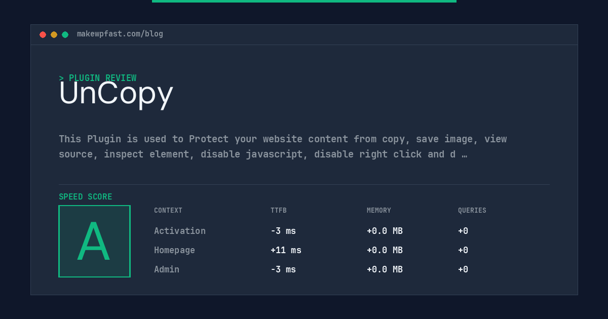 UnCopy - MakeWPFast