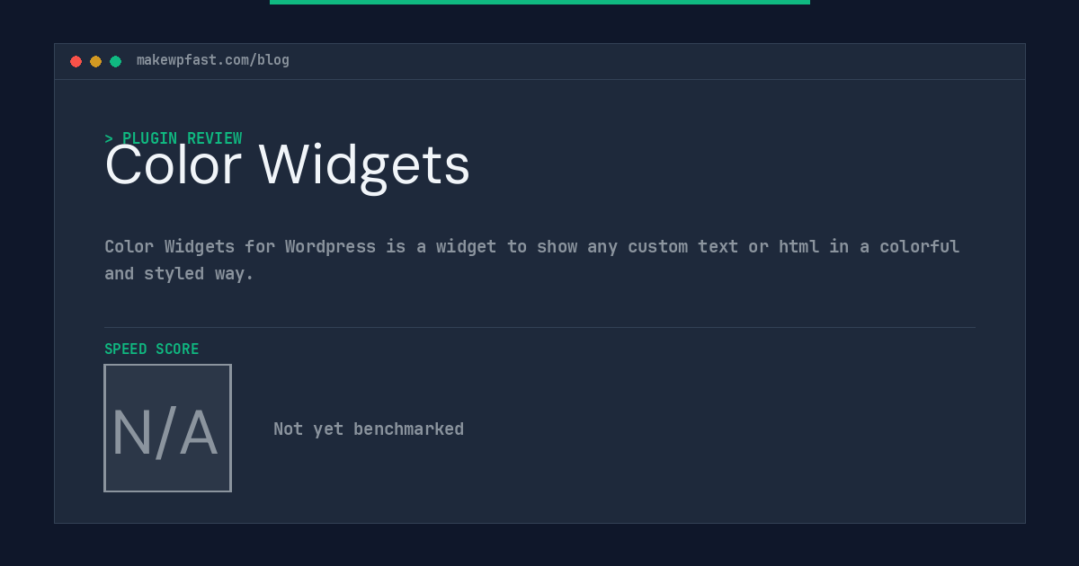 Color Widgets - MakeWPFast