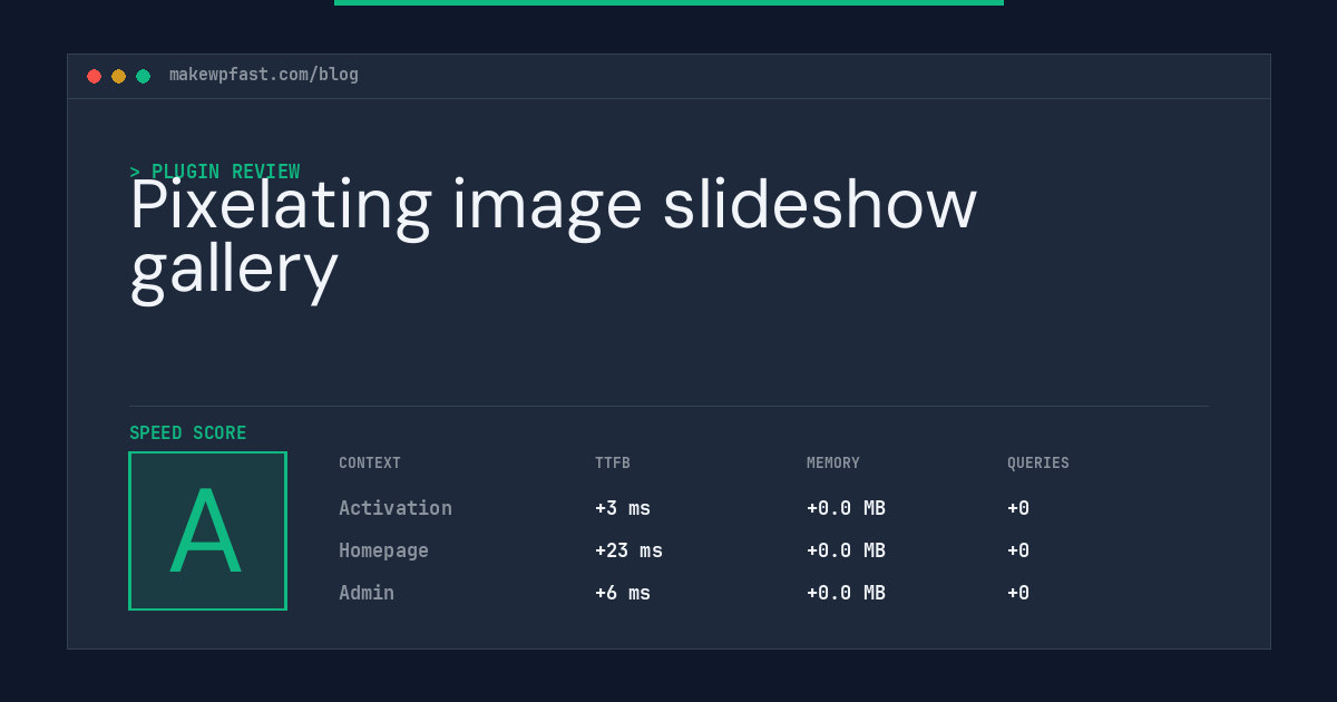 Pixelating image slideshow gallery - MakeWPFast