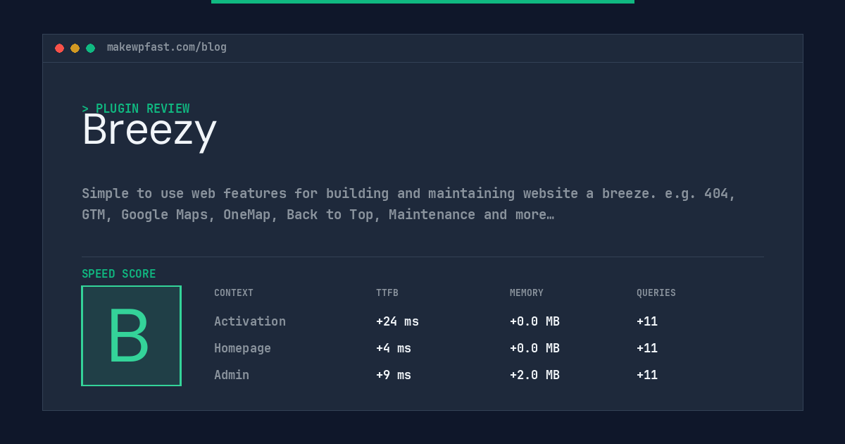 Breezy - MakeWPFast