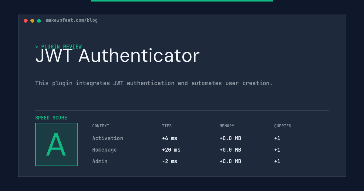 JWT Authenticator - MakeWPFast