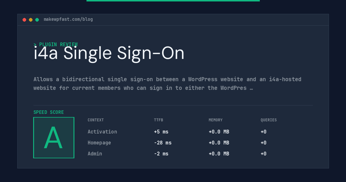 i4a Single Sign-On - MakeWPFast