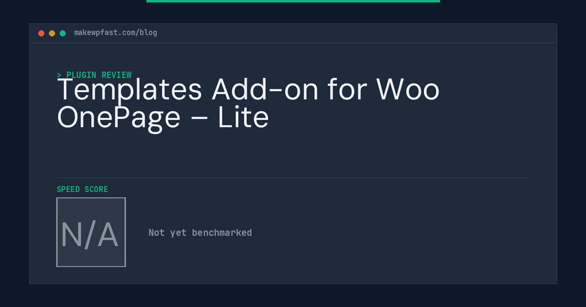 Templates Add-on for Woo OnePage – Lite - MakeWPFast
