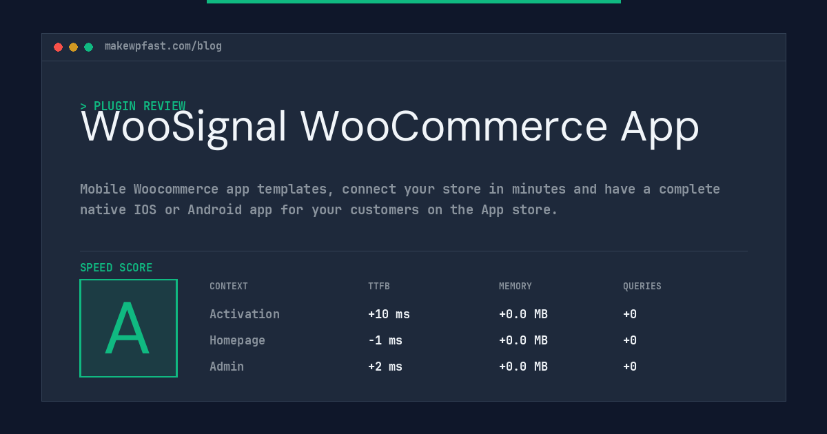 WooSignal WooCommerce App - MakeWPFast