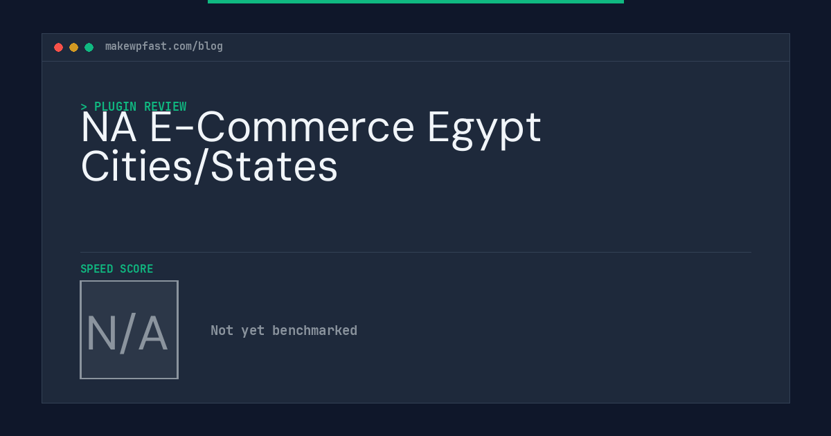NA E-Commerce Egypt Cities/States - MakeWPFast