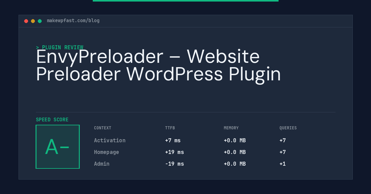 EnvyPreloader – Website Preloader WordPress Plugin - MakeWPFast