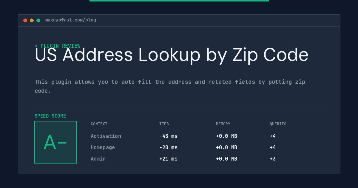 US Address Lookup by Zip Code - MakeWPFast