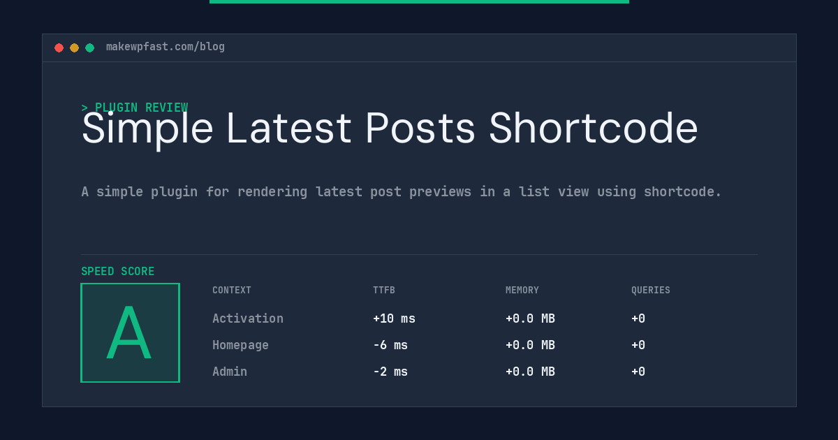 Simple Latest Posts Shortcode - MakeWPFast