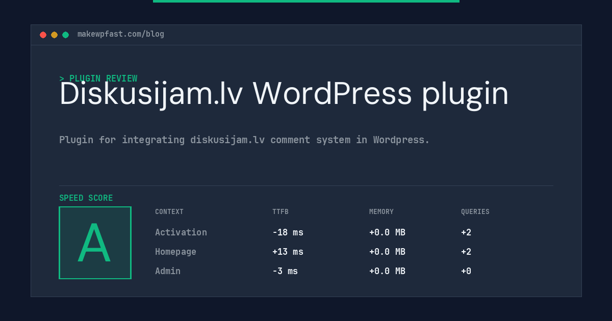 Diskusijam.lv WordPress plugin - MakeWPFast