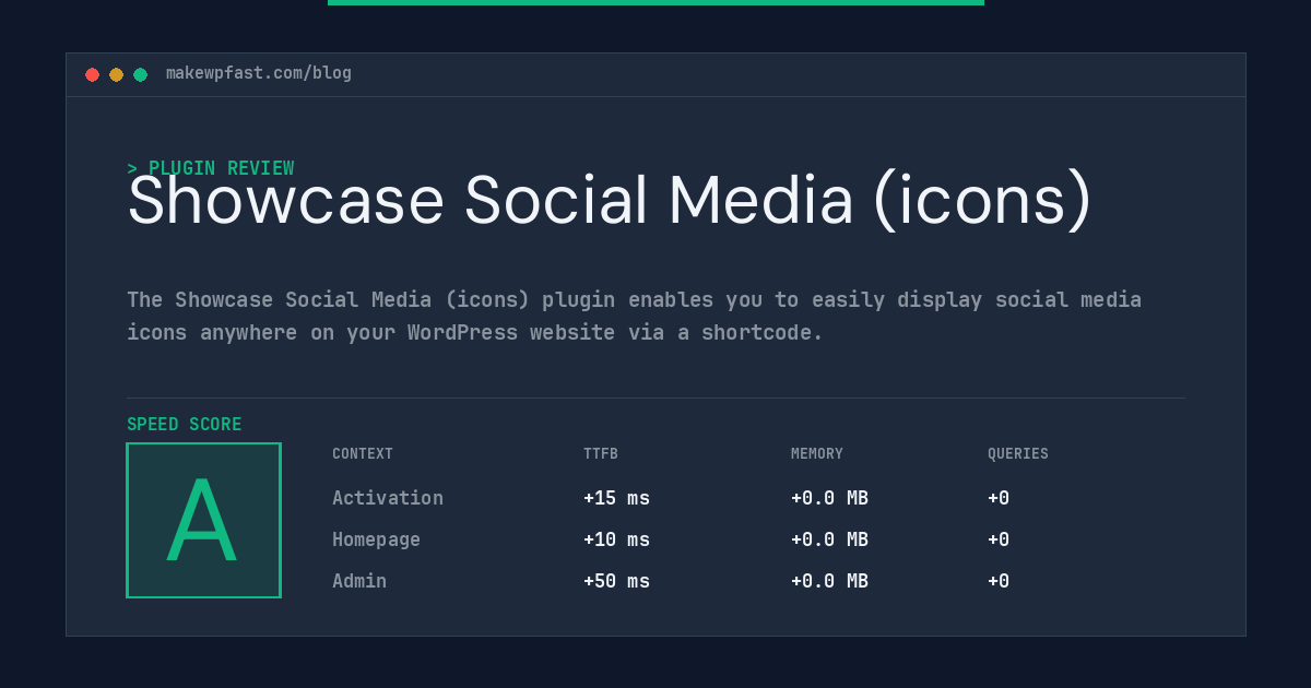 Showcase Social Media (icons) - MakeWPFast