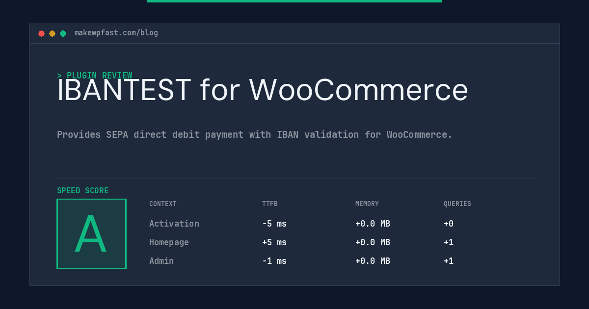 IBANTEST for WooCommerce - MakeWPFast