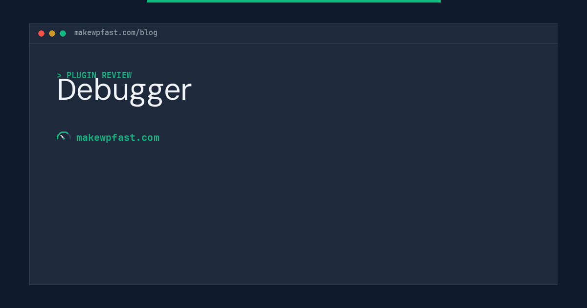 Debugger - MakeWPFast
