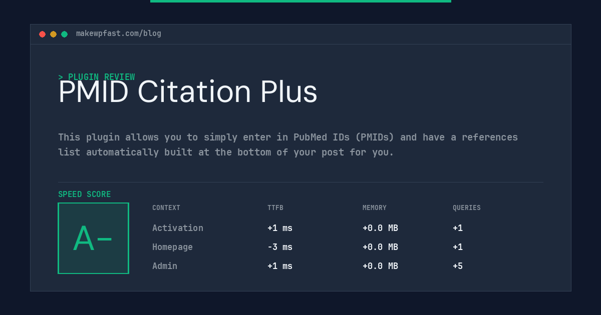 PMID Citation Plus - MakeWPFast