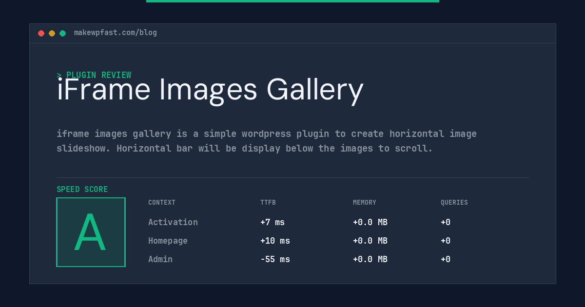 iFrame Images Gallery - MakeWPFast