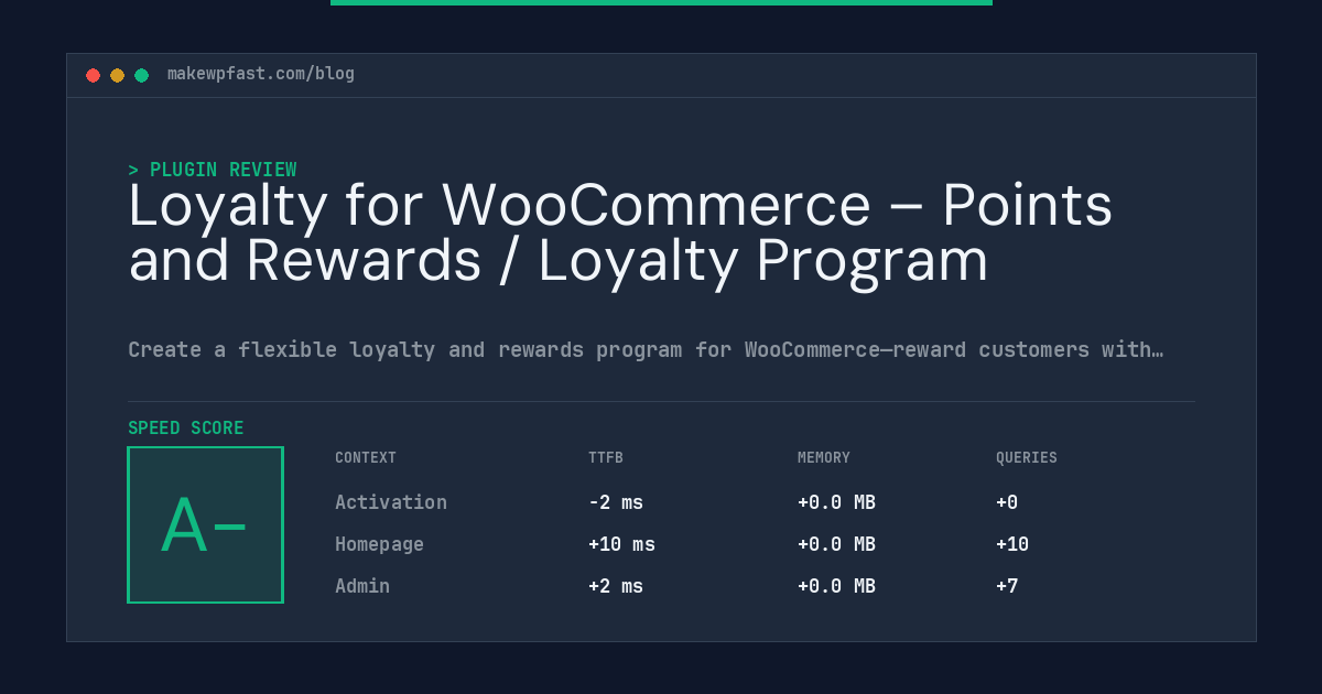 Loyalty for WooCommerce – Points and Rewards / Loyalty Program - MakeWPFast