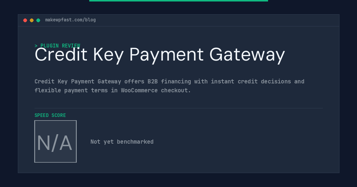 Credit Key Payment Gateway - MakeWPFast