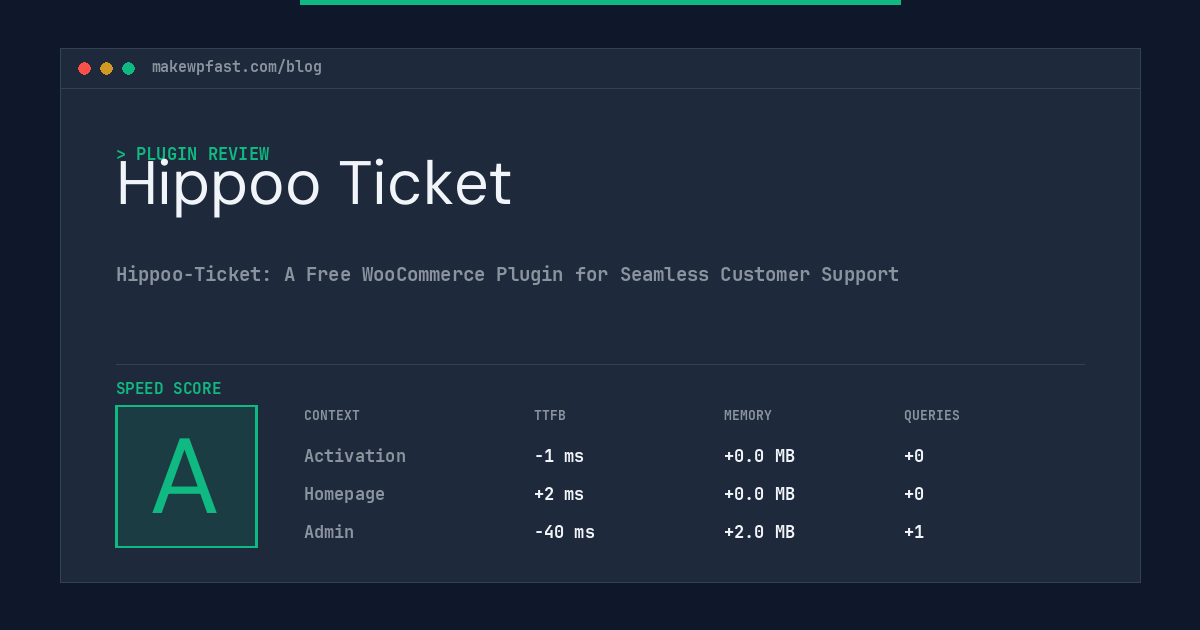 Hippoo Ticket - MakeWPFast