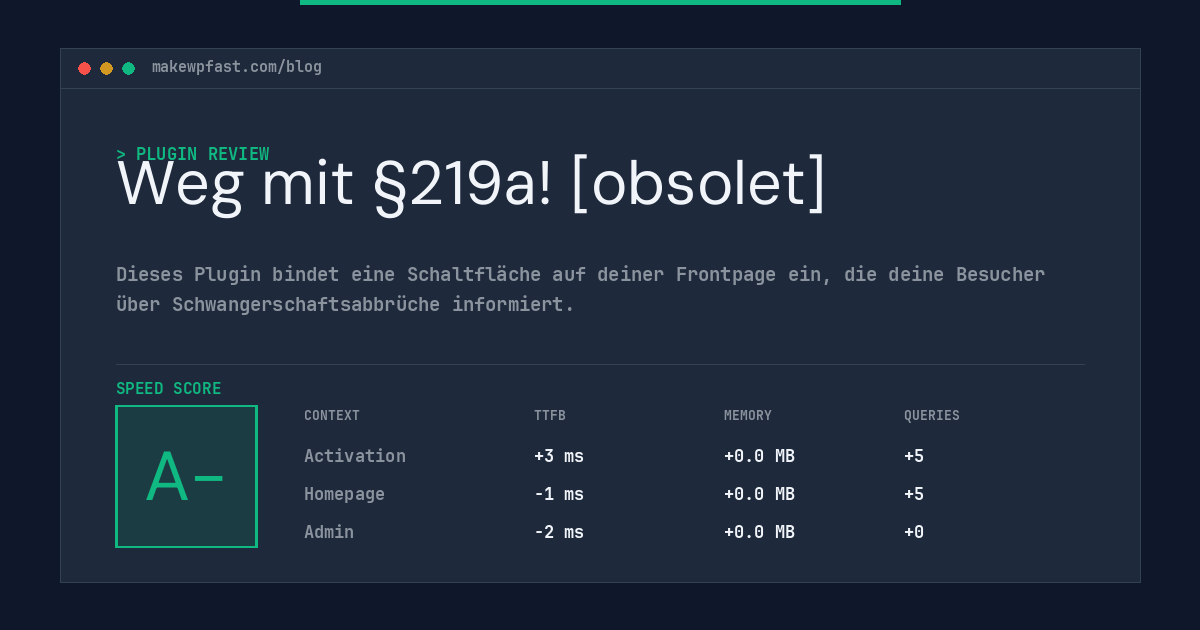 Weg mit §219a! [obsolet] - MakeWPFast