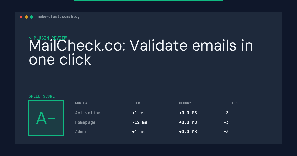 MailCheck.co: Validate emails in one click - MakeWPFast