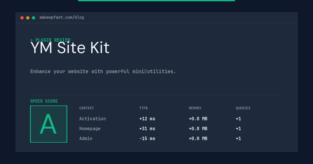 YM Site Kit - MakeWPFast