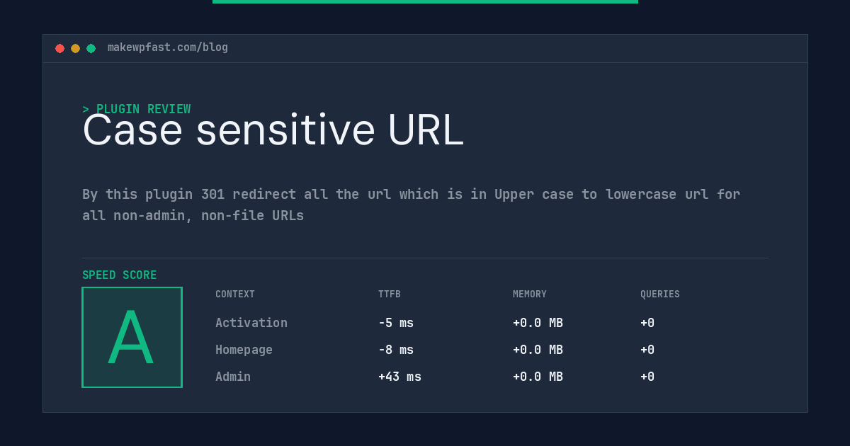 Case sensitive URL - MakeWPFast