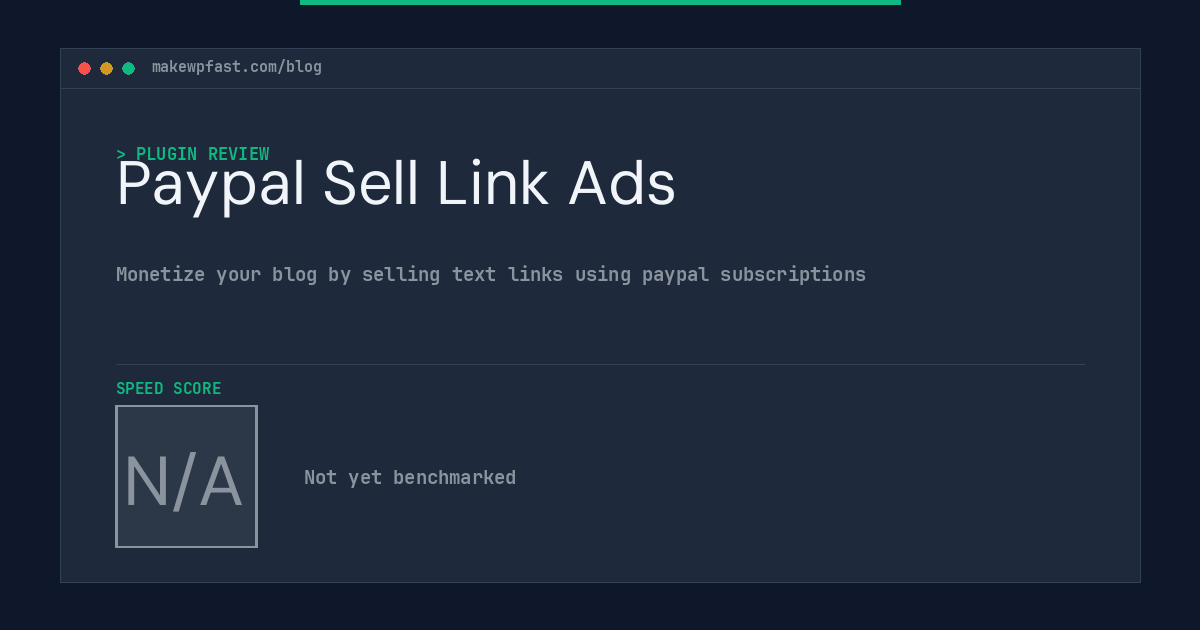 Paypal Sell Link Ads - MakeWPFast