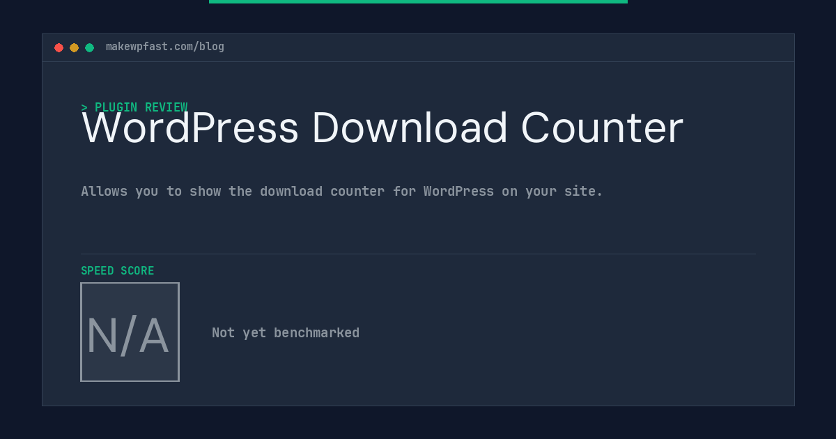 WordPress Download Counter - MakeWPFast