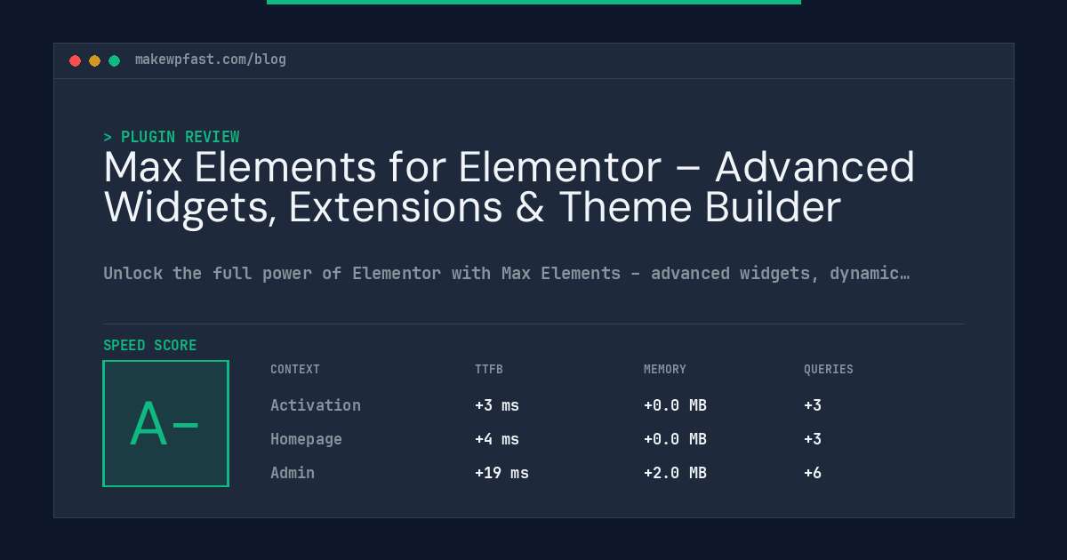 Max Elements for Elementor – Advanced Widgets, Extensions & Theme Builder - MakeWPFast