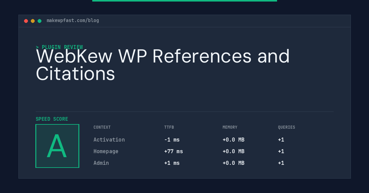 WebKew WP References and Citations - MakeWPFast