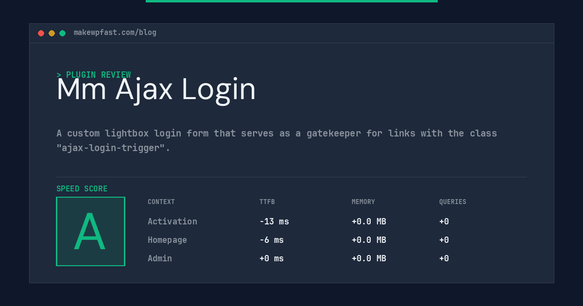 Mm Ajax Login - MakeWPFast