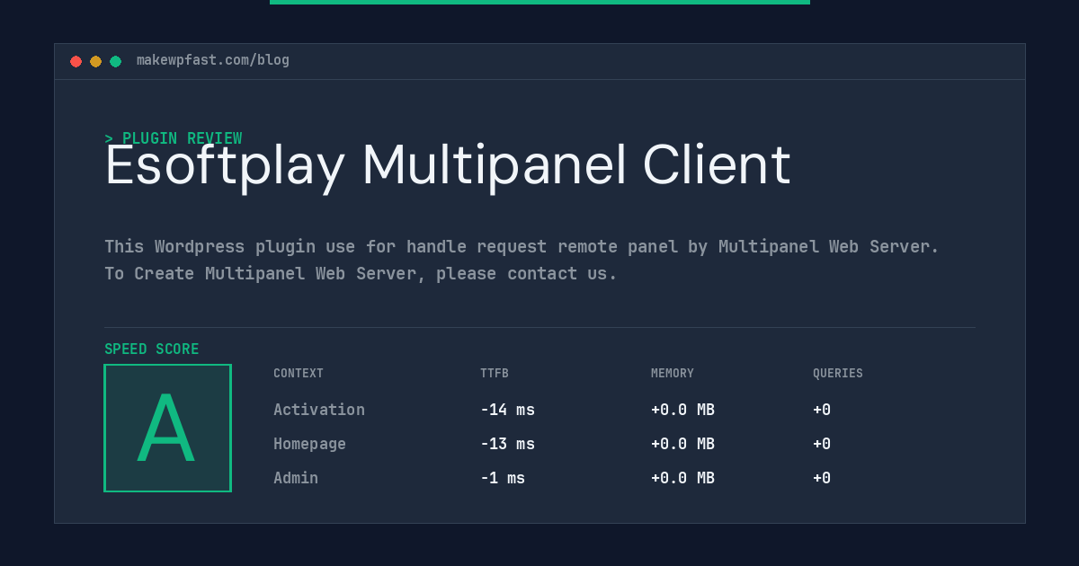 Esoftplay Multipanel Client - MakeWPFast