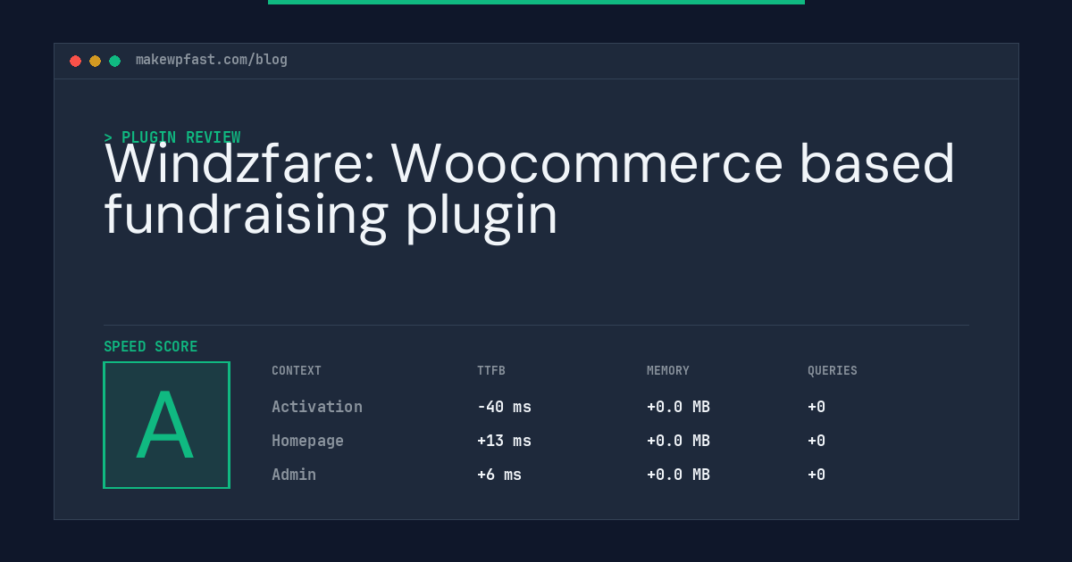 Windzfare: Woocommerce based fundraising plugin - MakeWPFast