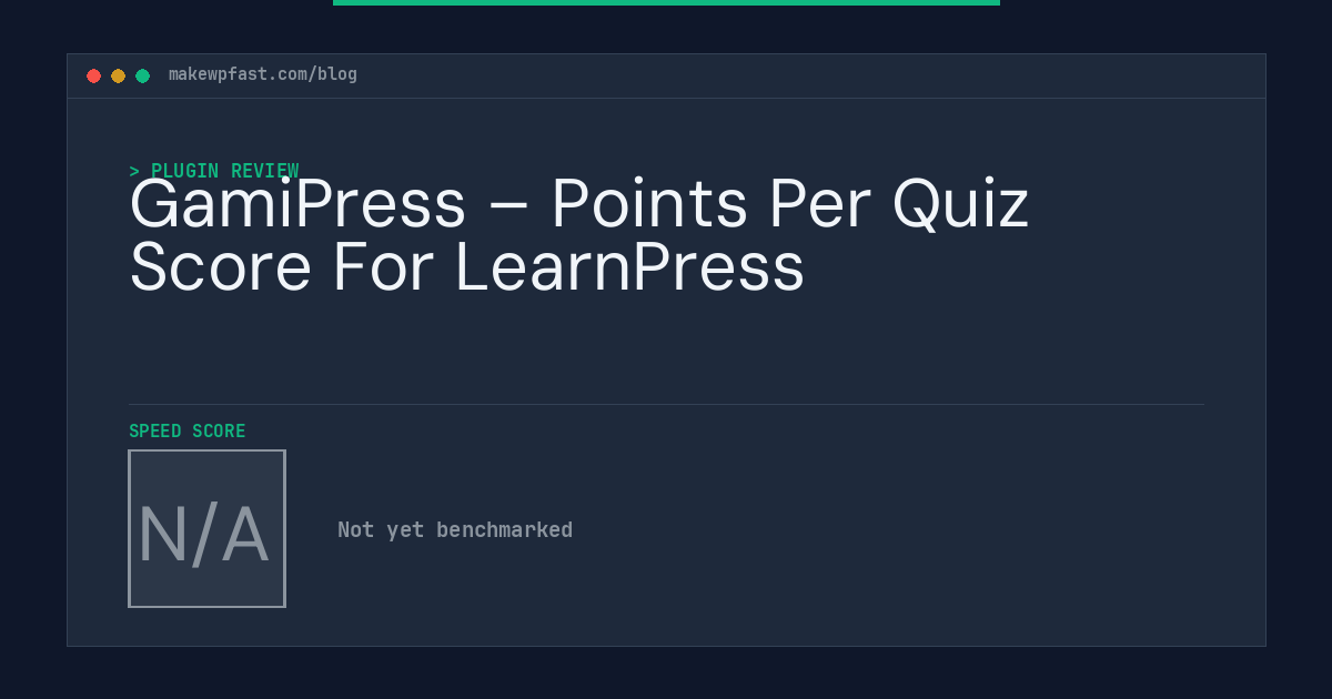 GamiPress – Points Per Quiz Score For LearnPress - MakeWPFast