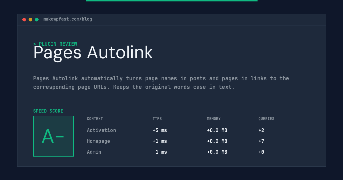 Pages Autolink - MakeWPFast