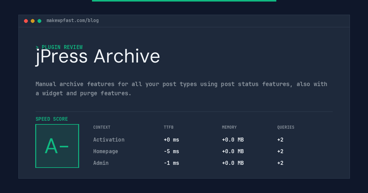 jPress Archive - MakeWPFast