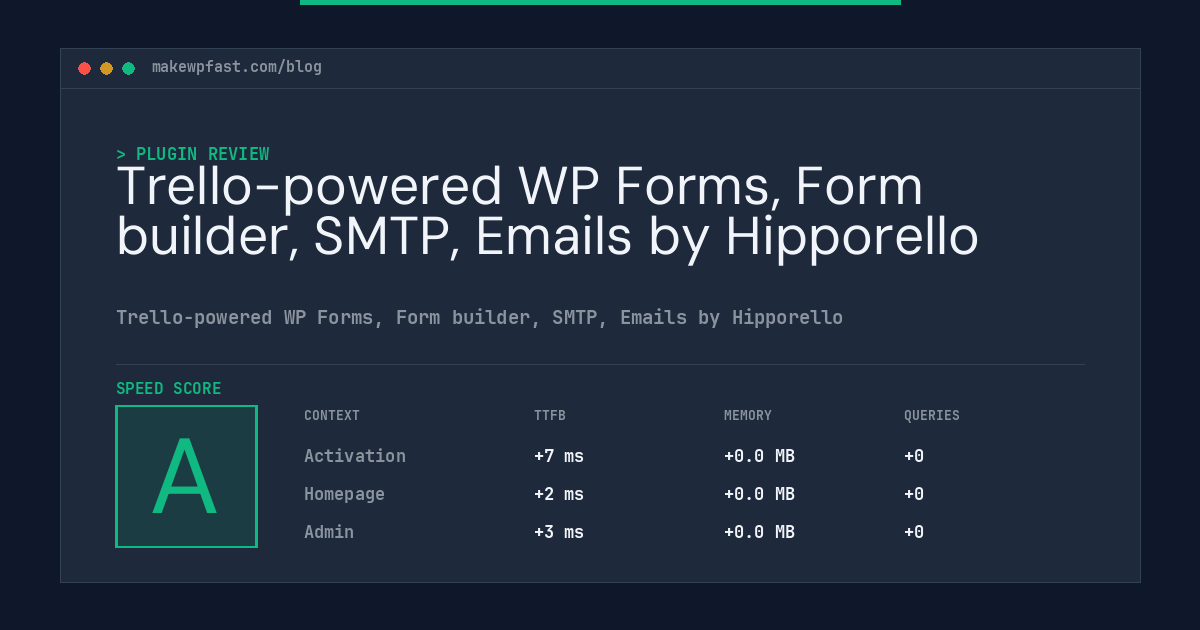 Trello-powered WP Forms, Form builder, SMTP, Emails by Hipporello - MakeWPFast