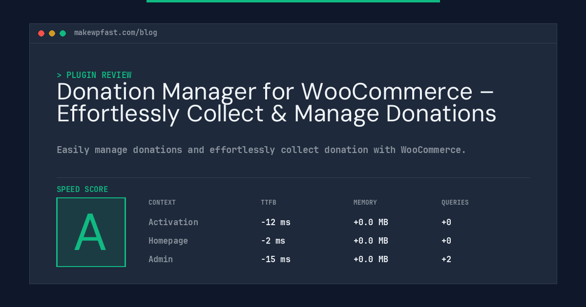Donation Manager for WooCommerce – Effortlessly Collect & Manage Donations - MakeWPFast