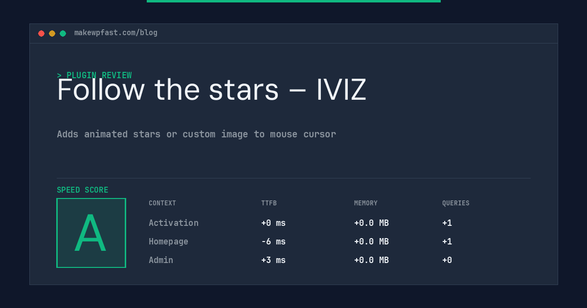 Follow the stars – IVIZ - MakeWPFast