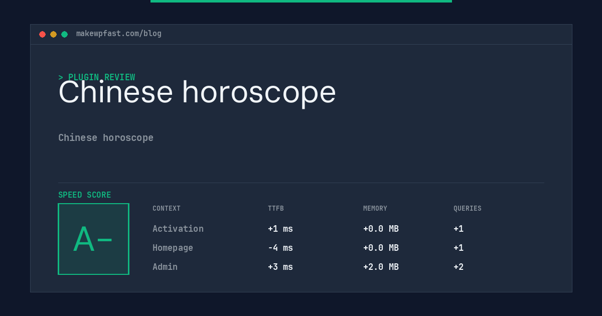 Chinese horoscope - MakeWPFast
