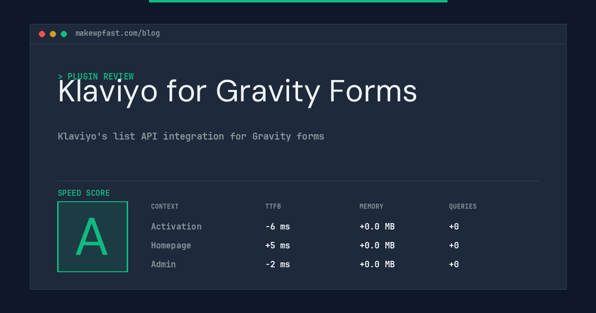 Klaviyo for Gravity Forms - MakeWPFast