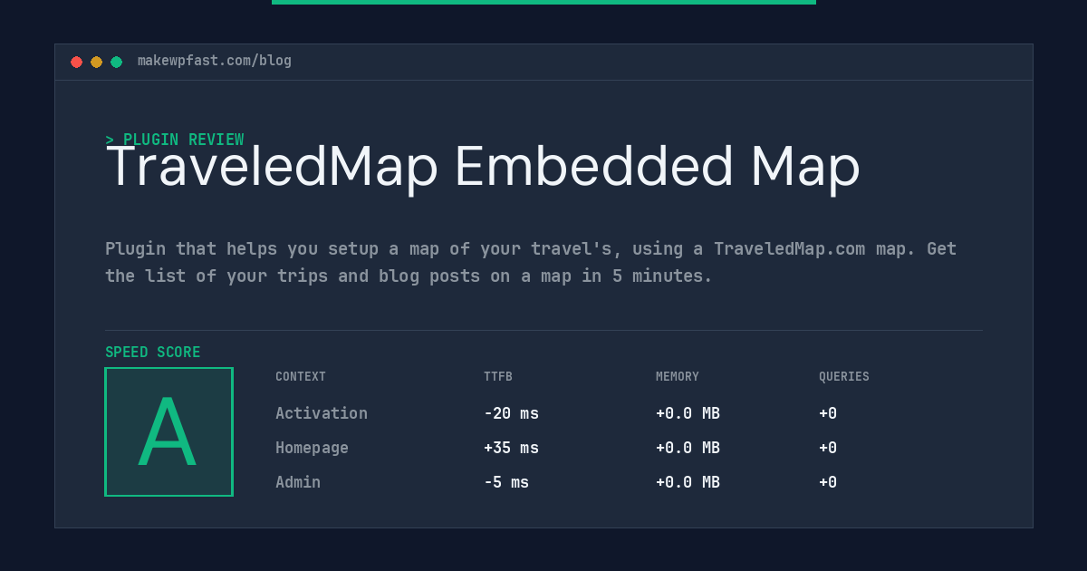 TraveledMap Embedded Map - MakeWPFast