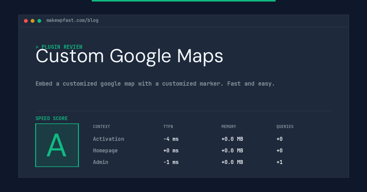 Custom Google Maps - MakeWPFast