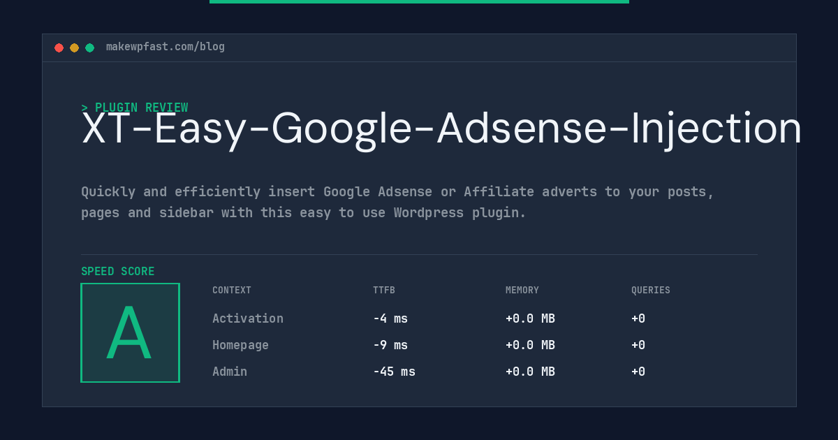 XT-Easy-Google-Adsense-Injection - MakeWPFast
