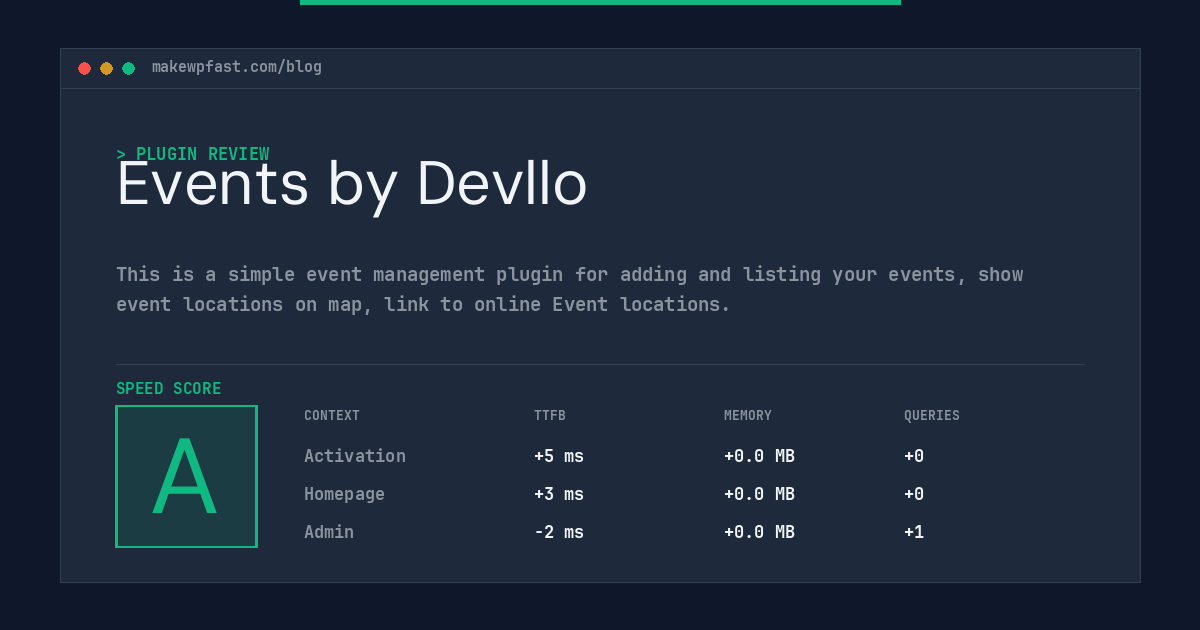 Events by Devllo - MakeWPFast