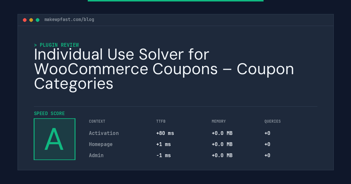 Individual Use Solver for WooCommerce Coupons – Coupon Categories - MakeWPFast