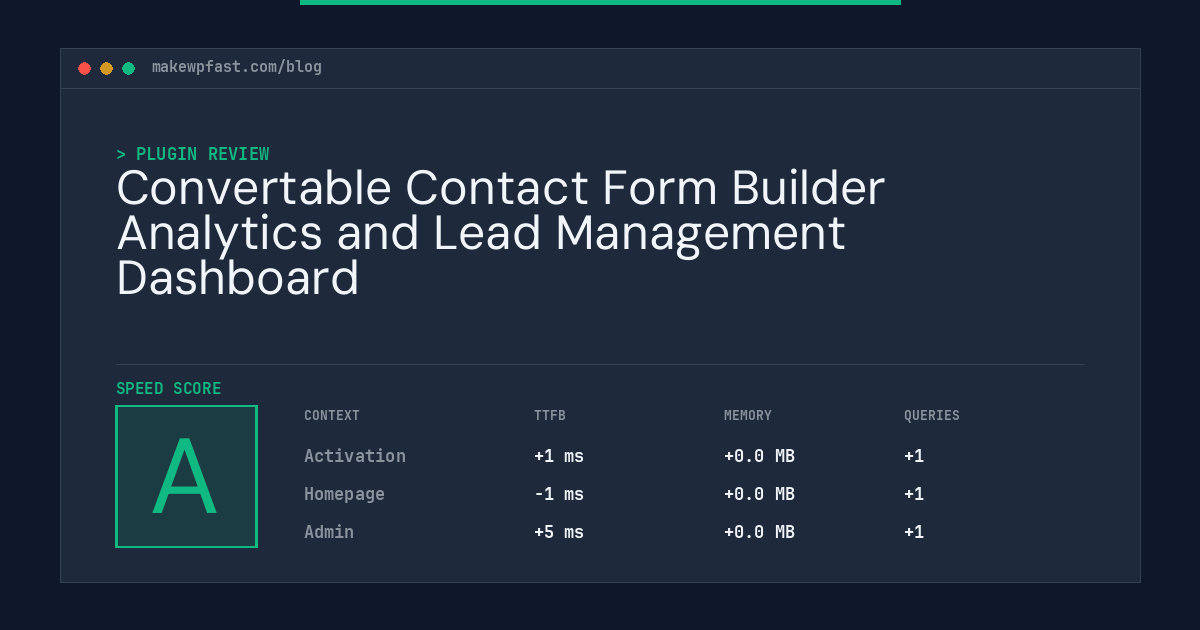 Convertable Contact Form Builder Analytics and Lead Management Dashboard - MakeWPFast