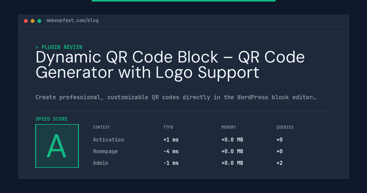 Dynamic QR Code Block – QR Code Generator with Logo Support - MakeWPFast