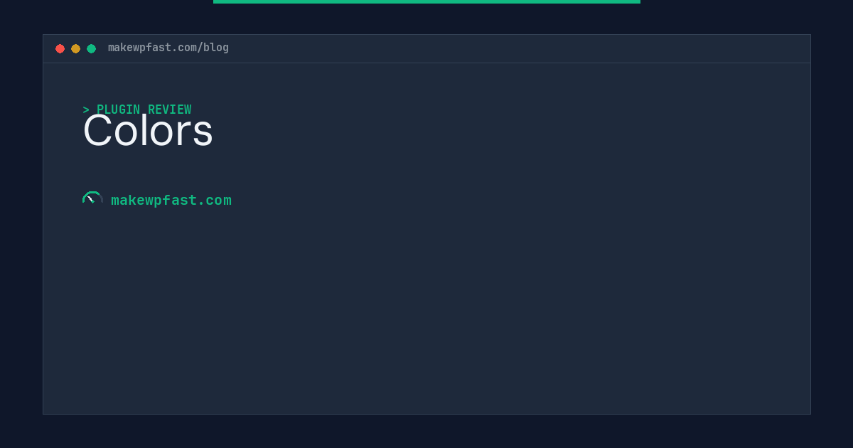 Colors - MakeWPFast